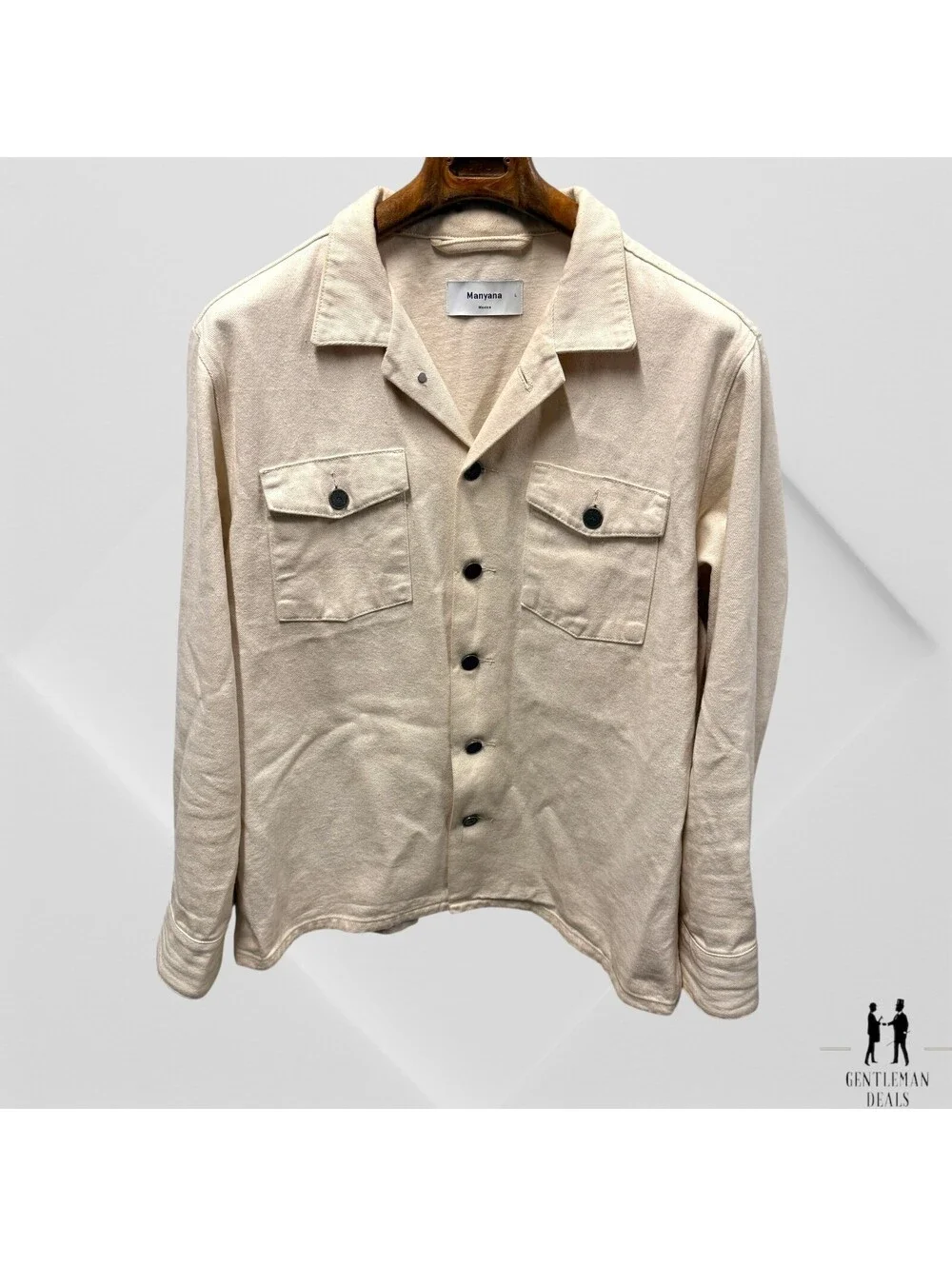 Manyana Atelier Peloton Jacket Shirt Heavy Denim Natural color 23.5 x 30 cotton